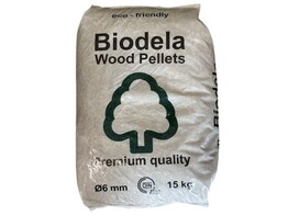 Houtpellets Biodela 15 kg - DIN Plus - 6 mm pellet geleverd